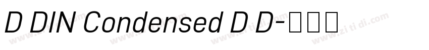 D DIN Condensed D D字体转换